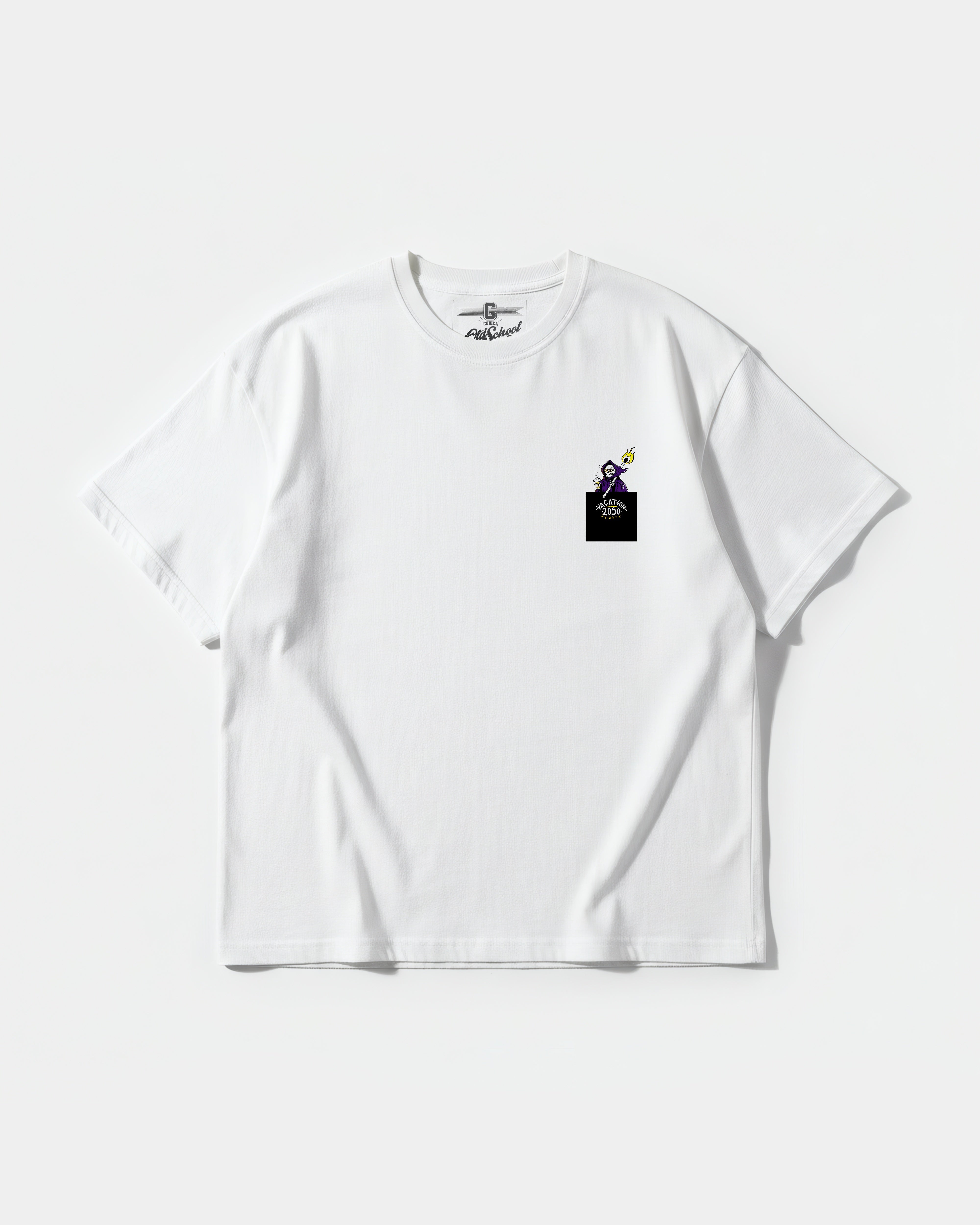 Vacation2050 Pocket Front Oversize Basic T-shirt