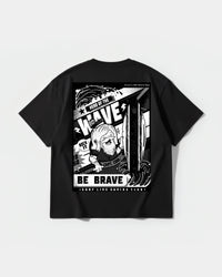 Camiseta Hero Of The Wave Big Back Oversize Basic Negro
