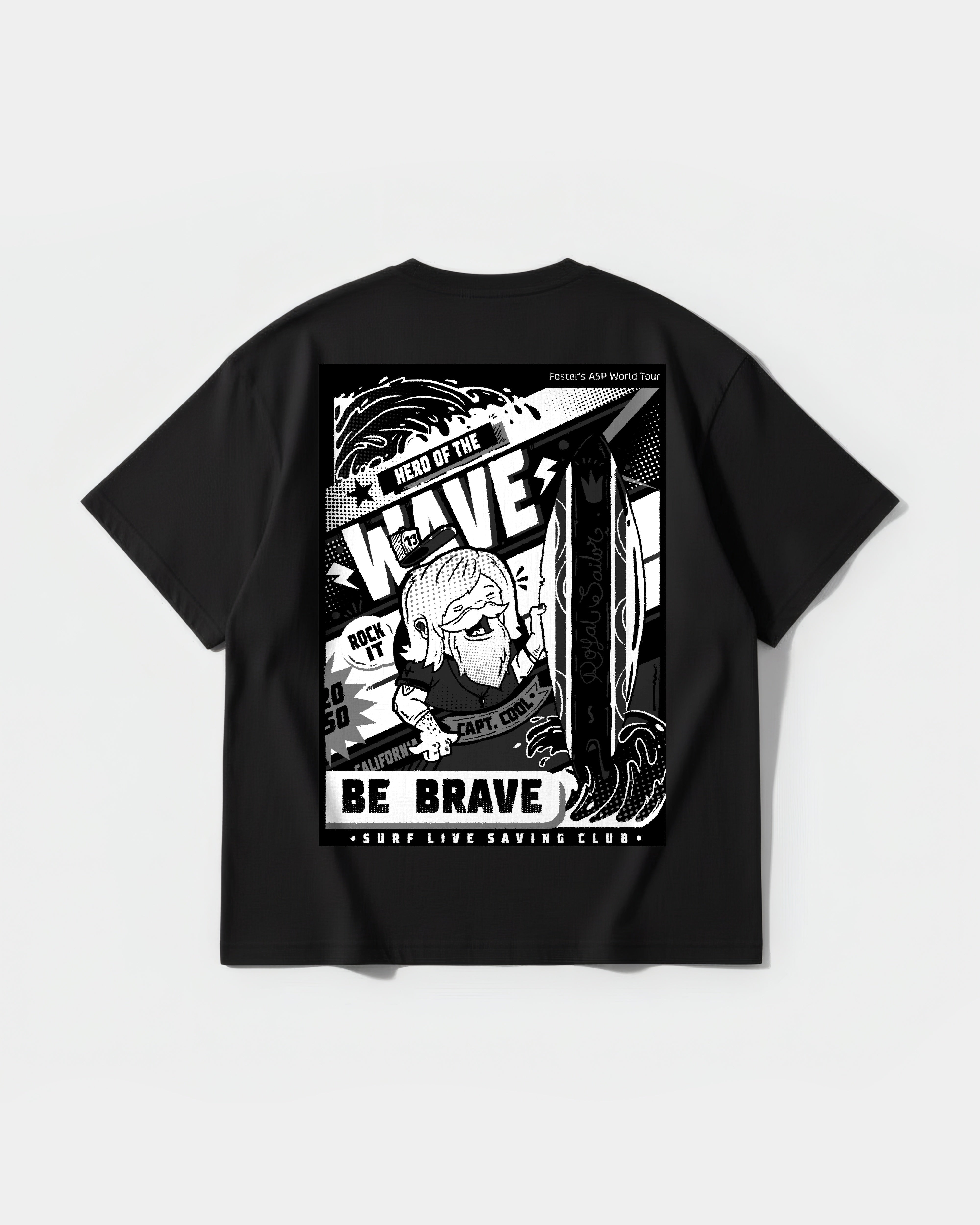 Camiseta Hero Of The Wave Big Back Oversize Basic