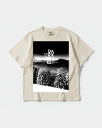 Camiseta Dark Risk White Big Front Oversize Basic Beige