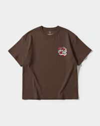 Camiseta Wasting Time 777 Big Front Oversize Basic Marron