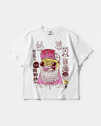 Camiseta The Surfer Beat Big Front Oversize Basic Blanco