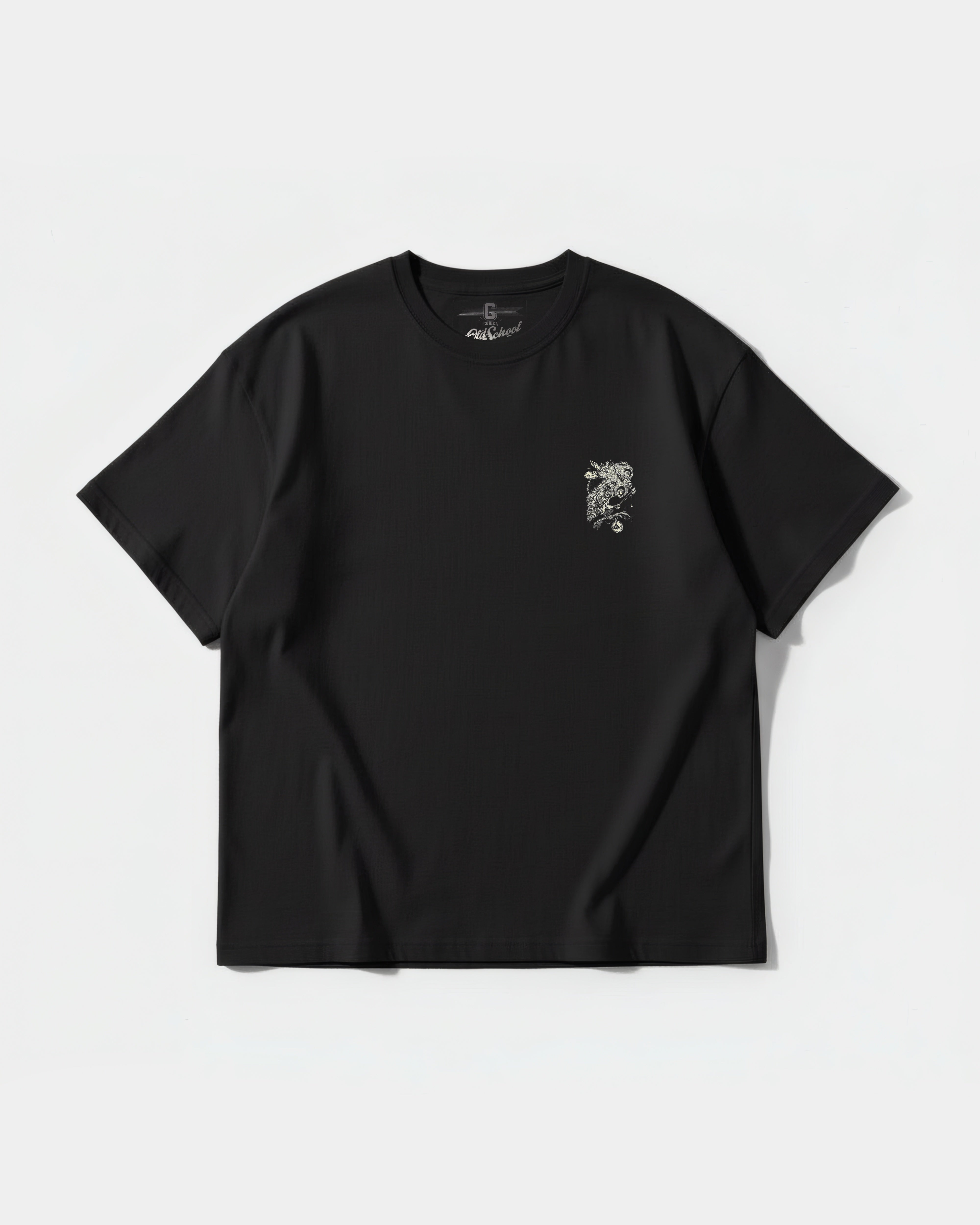 Camiseta Magic Owl Pocket Front Oversize Basic