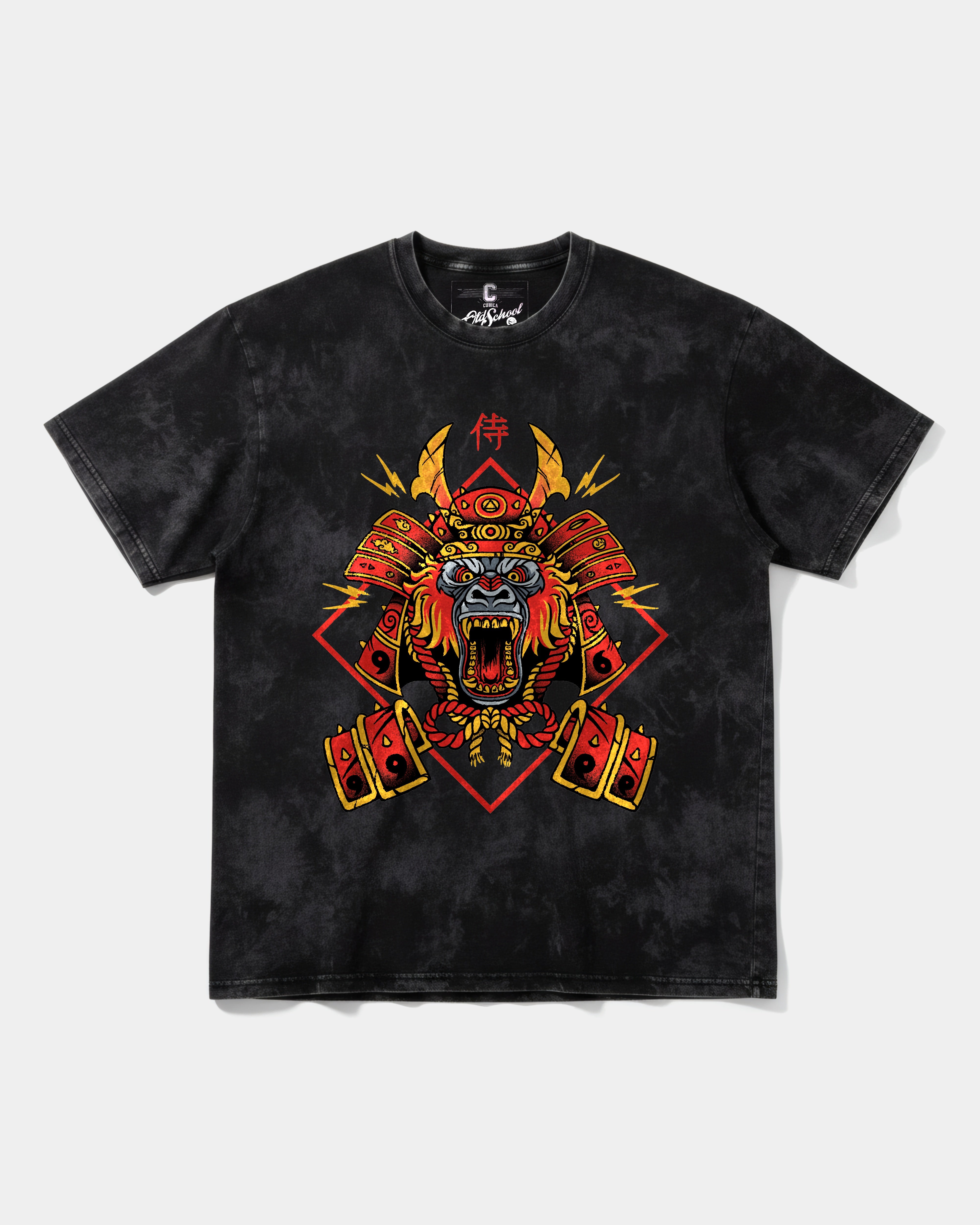 Camiseta Gorilla Samurai Big Front Oversize Acid