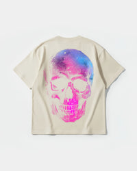 Camiseta Space Skull Big Back Oversize Basic Beige