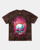 Camiseta Rise In Hell Big Front Oversize Acid Marron