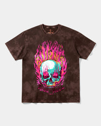 Camiseta Rise In Hell Big Front Oversize Acid Marron
