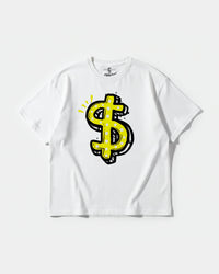 Camiseta Money Money Big Front Oversize Basic Blanco
