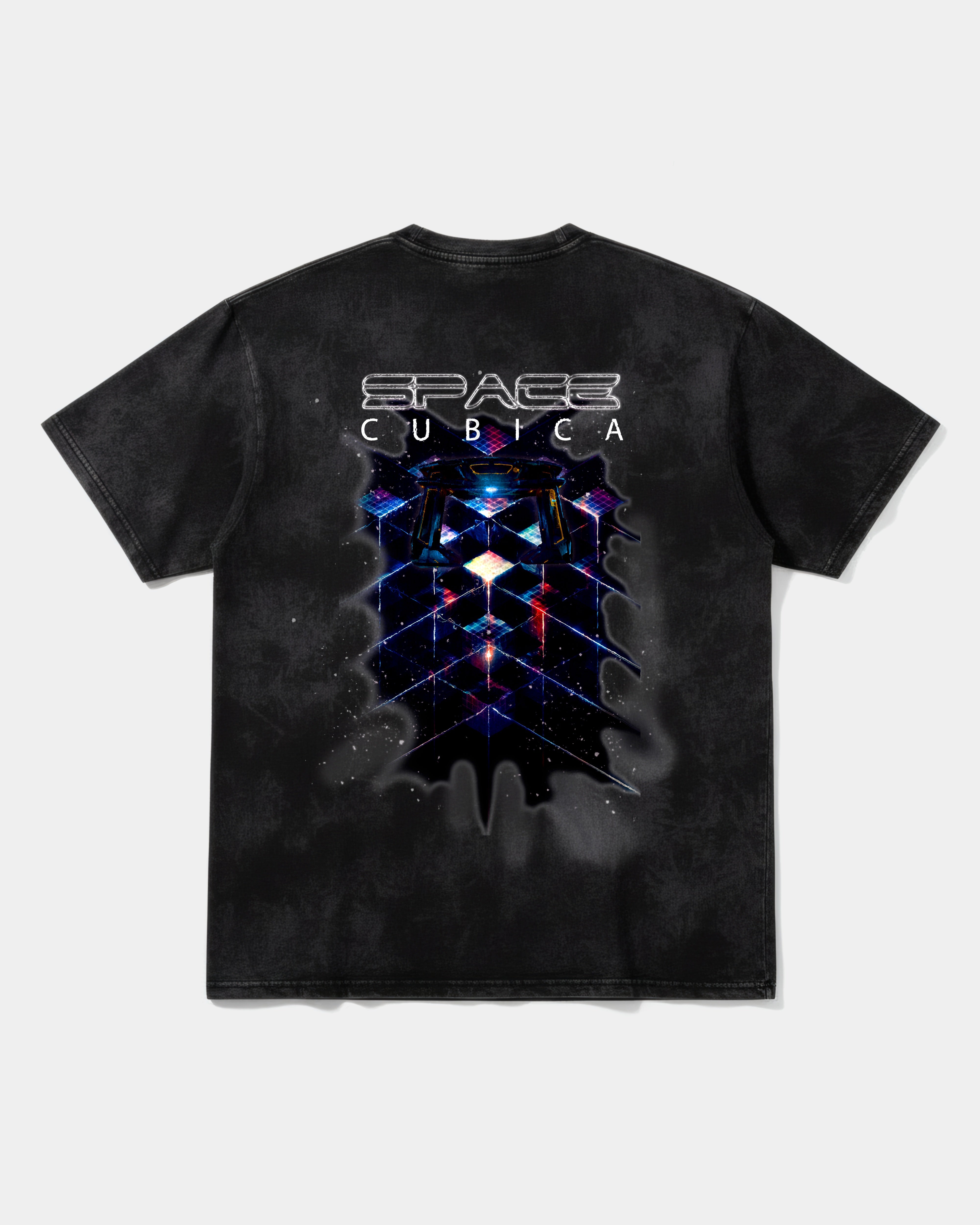 Camiseta Cubica Space Big Back Oversize Acid