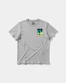 Camiseta Tropical Dusk Pocket Front Regular Basic Gris