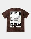 Camiseta Freedom Big Back Oversize Acid Marron
