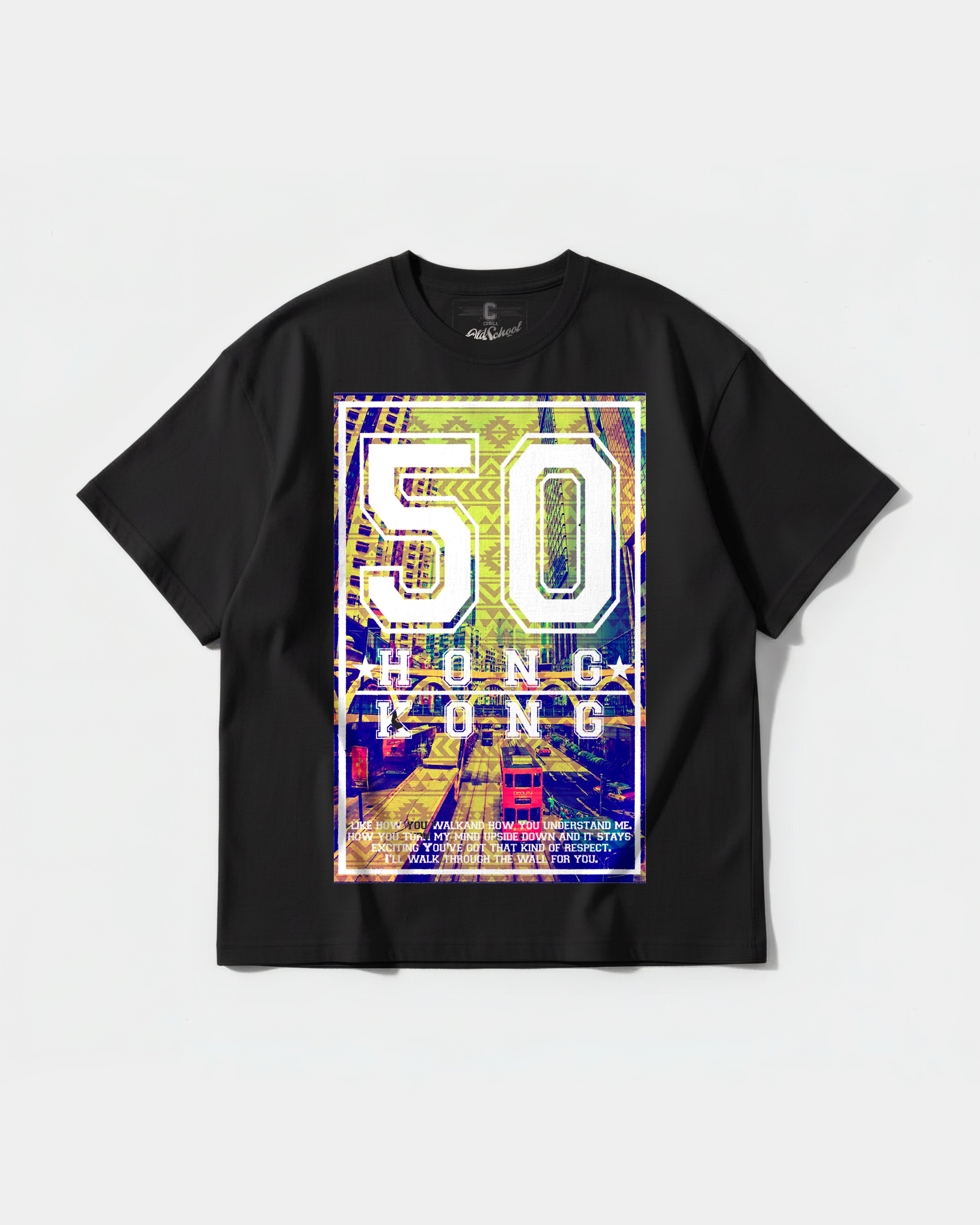 Camiseta Hong Kong Big Front Oversize Basic