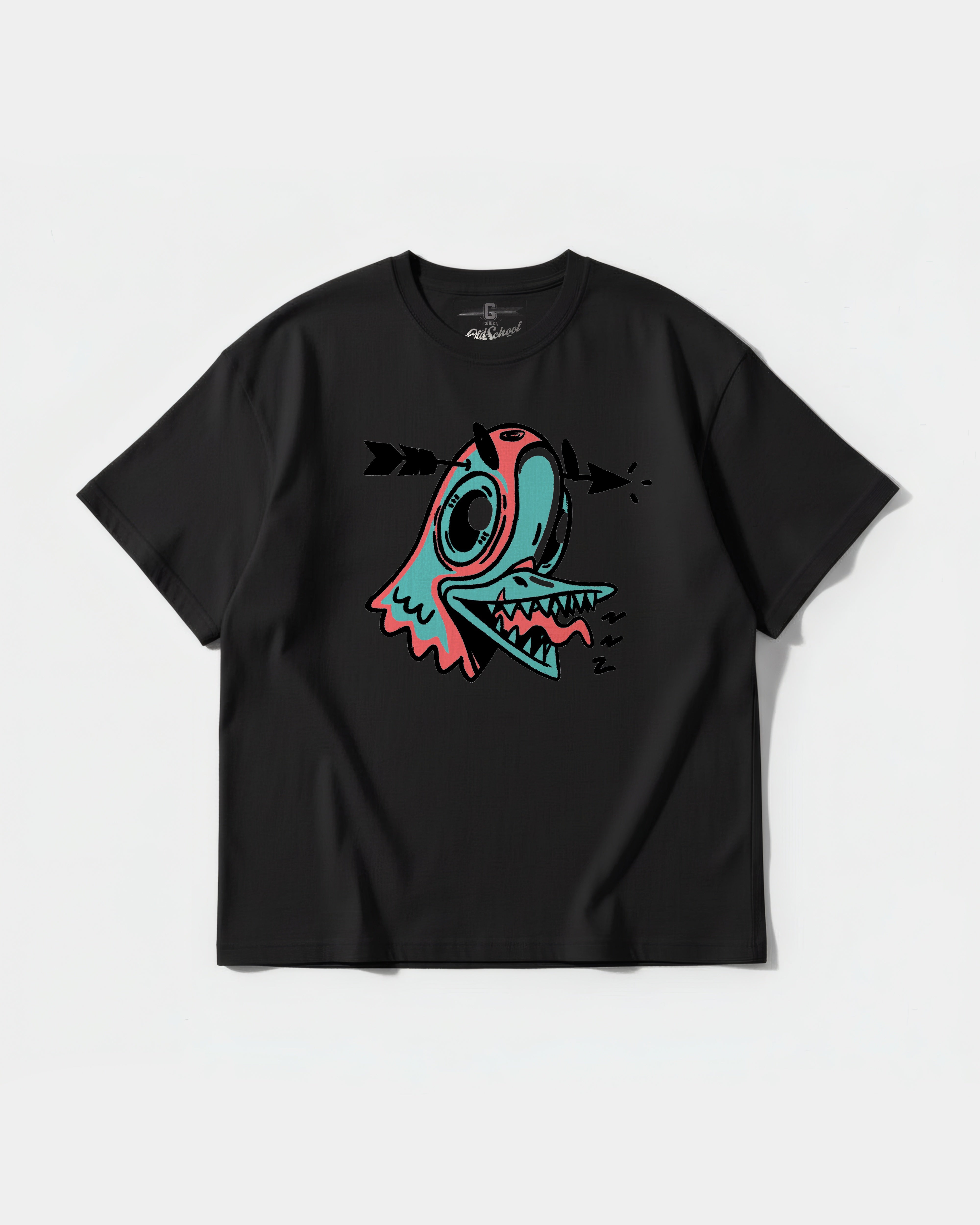 Camiseta Crazy Paloma Big Front Oversize Basic Negro