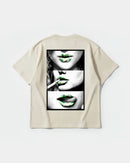Camiseta Green Kisses Big Back Oversize Basic Beige