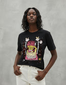 Modelo mide 1,65m y usa talla S