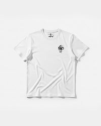 Camiseta Cubica Snake White Pocket Front Regular Basic Blanco