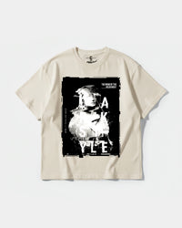 Camiseta Golden Night Big Front Oversize Basic Beige