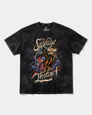 Camiseta The Savage Big Front Oversize Acid Negro