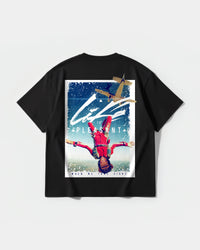 Camiseta Life Is Pleasant Big Back Oversize Basic Negro