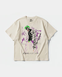 Camiseta Joker Yakuza White Big Front Oversize Basic Beige