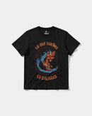 Camiseta Pizza Surf Big Front Regular Basic Negro