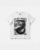Camiseta We Are Beasts White Big Front Regular Basic Blanco