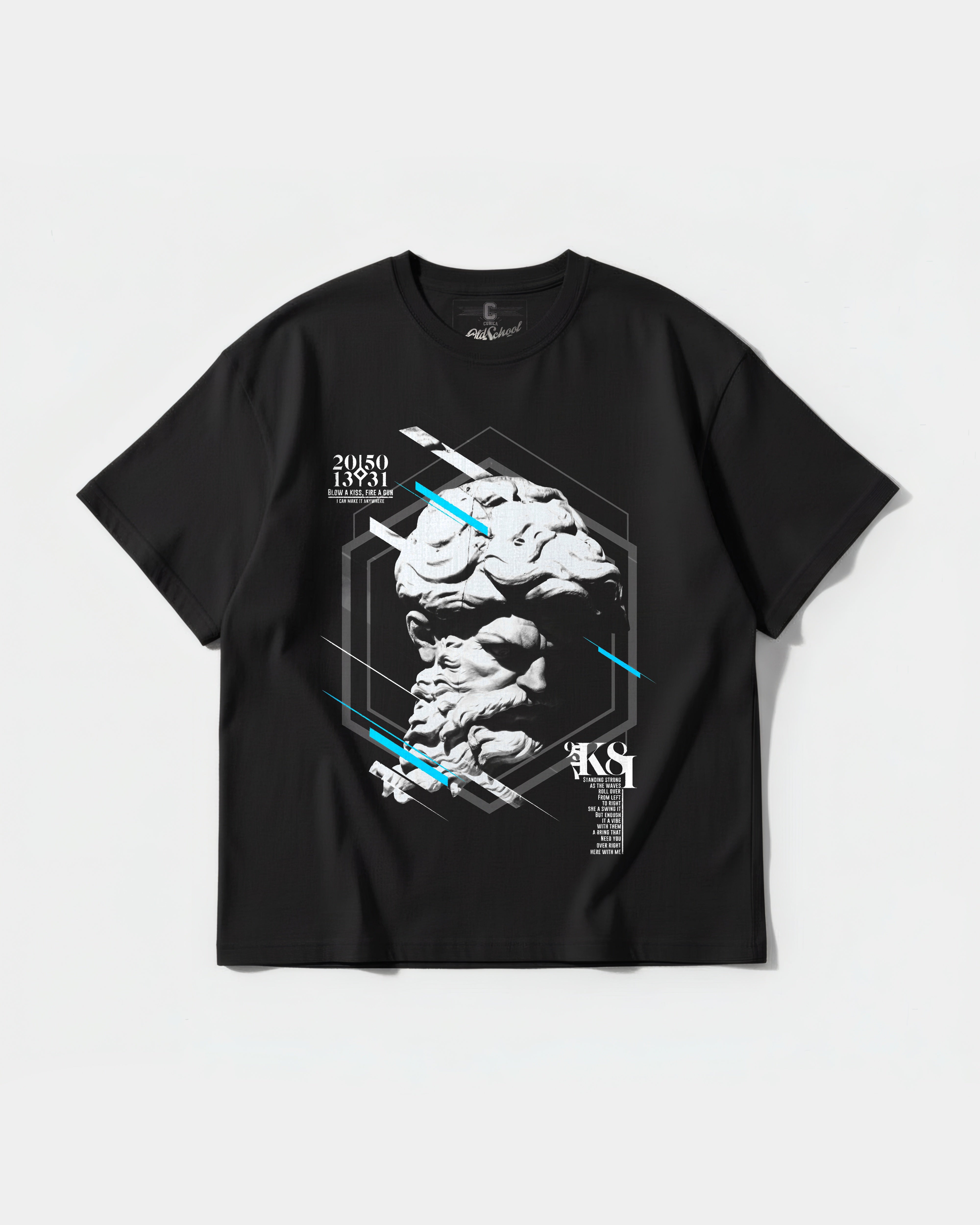 Camiseta Miguel Angel Big Front Oversize Basic