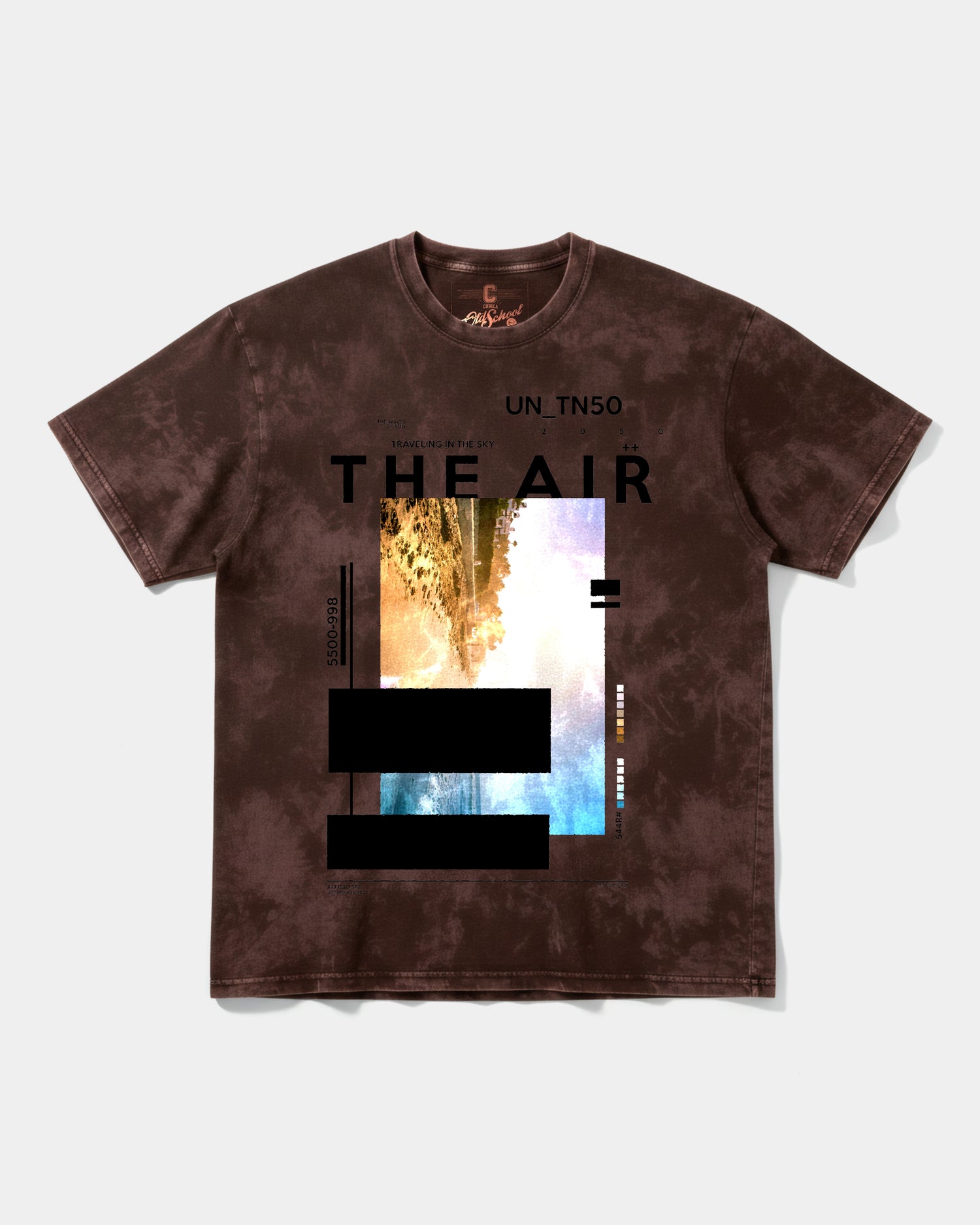 Camiseta Traveling In The Sky Big Front Oversize Acid Marron