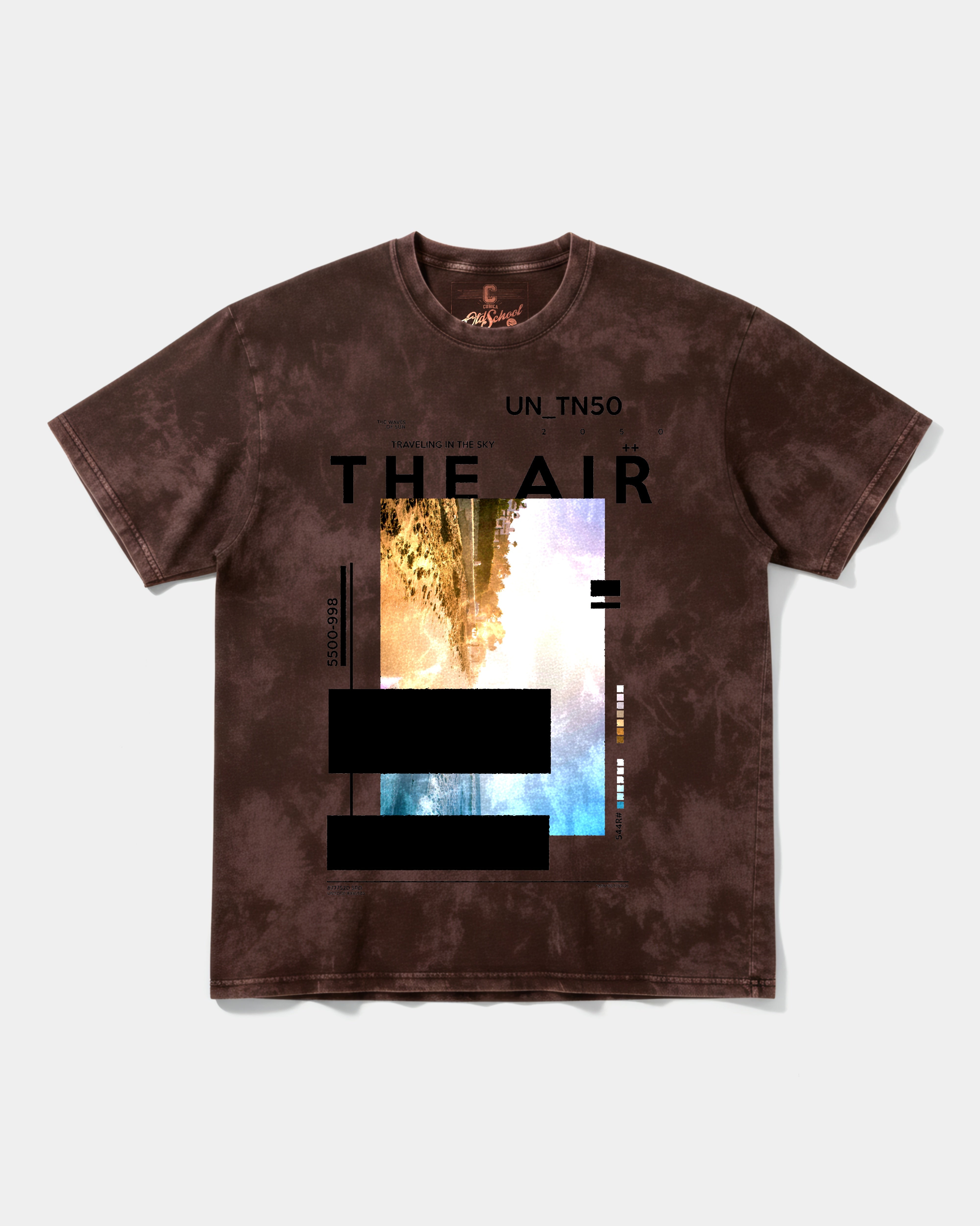 Camiseta Traveling In The Sky Big Front Oversize Acid