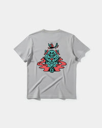 Camiseta Oso Con Gorro Big Back Regular Basic Gris