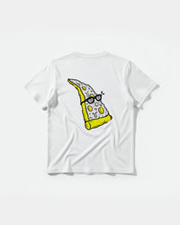 Camiseta Pizza Geek Big Back Regular Basic Blanco