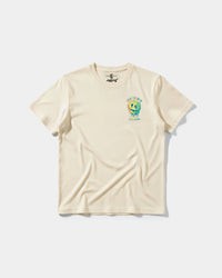 Camiseta Siempre Sonrie Big Front Regular Basic Beige