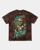 Camiseta Hipster Bear Big Front Oversize Acid Marron