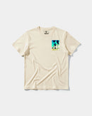 Camiseta Tropical Dusk Pocket Front Regular Basic Beige