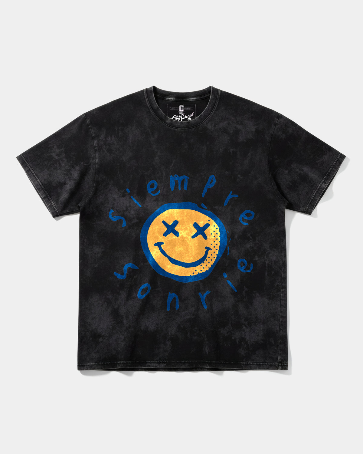 Always Smile Big Front Oversize Acid T-Shirt