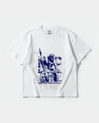 Camiseta Poseidon Big Front Oversize Basic Blanco