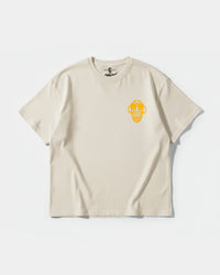 Camiseta Icono Africano Pocket Front Oversize Basic Beige