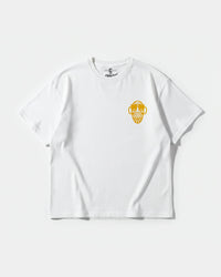 Camiseta Icono Africano Pocket Front Oversize Basic Blanco