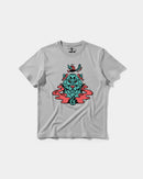 Camiseta Oso Con Gorro Big Front Regular Basic Gris
