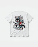 Camiseta Skater Cat Big Back Regular Basic Blanco