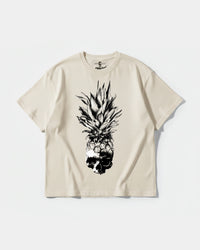 Camiseta Pina Calavera Big Front Oversize Basic Beige