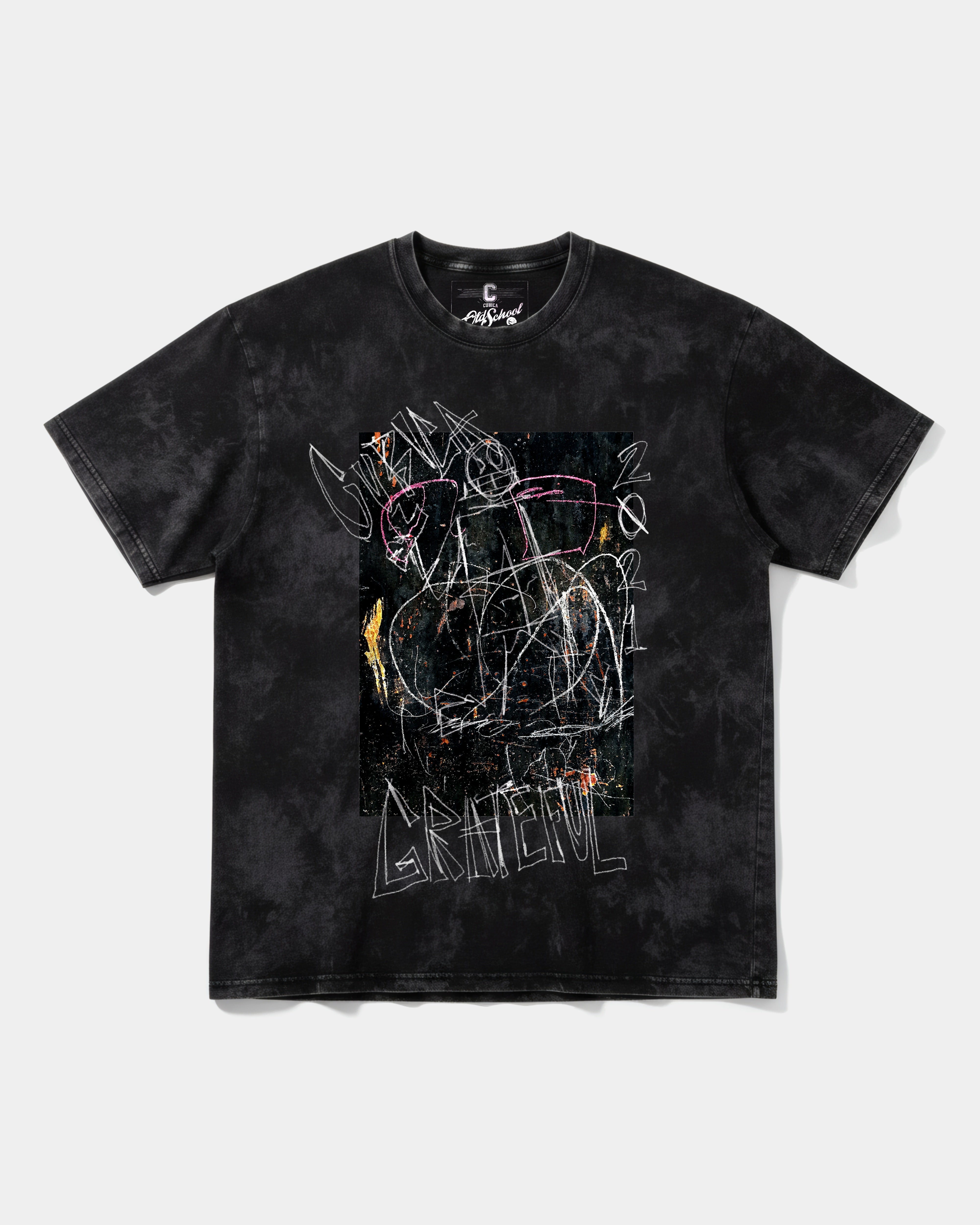Camiseta Cubica Grateful Big Front Oversize Acid