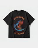Camiseta Pizza Surf Big Front Oversize Basic Negro
