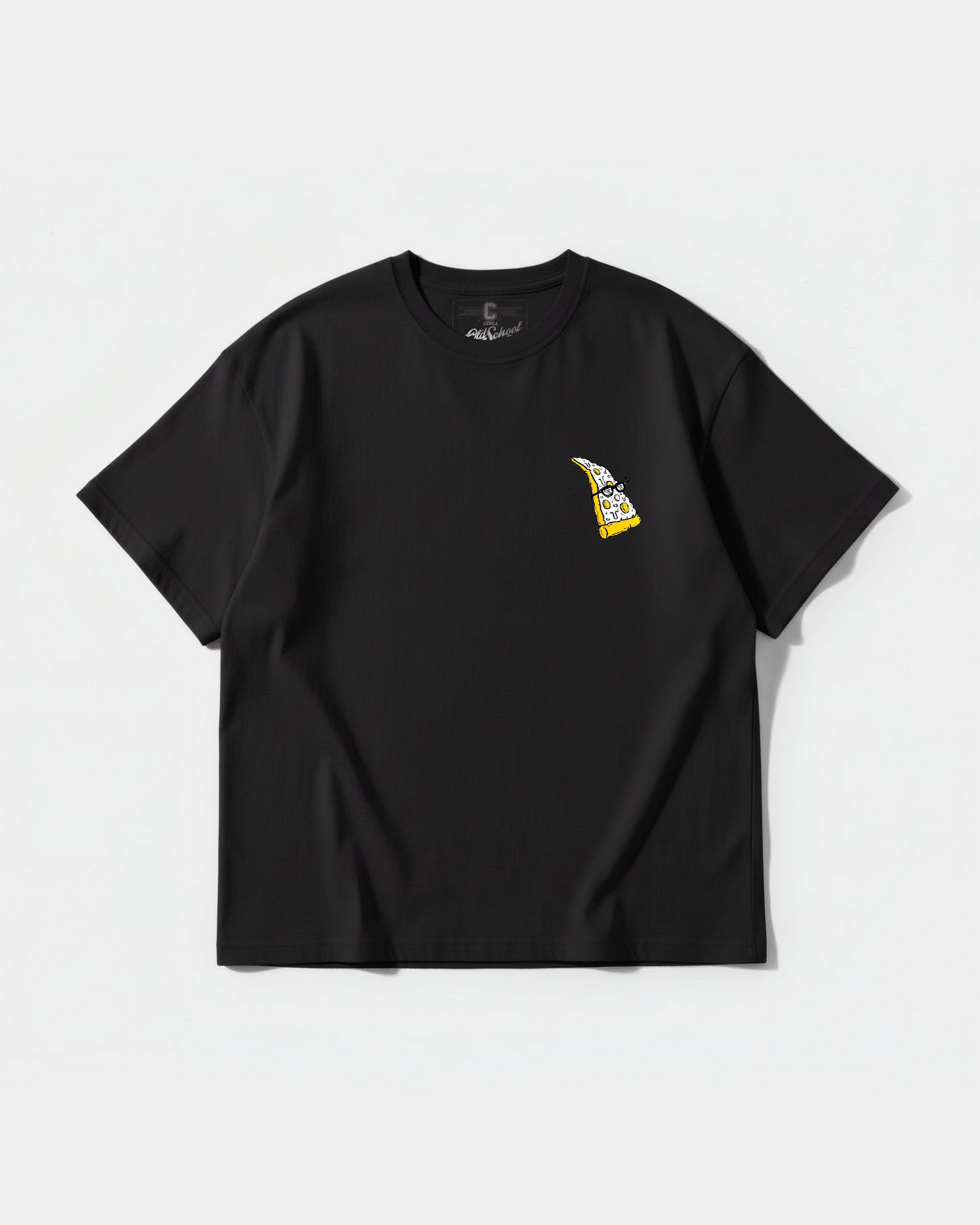 Pizza Geek Pocket Front Oversize Basic T-Shirt