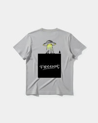 Camiseta Freedom Ufo Big Back Regular Basic Gris
