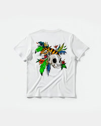 Camiseta Tiger Skull Big Back Regular Basic Blanco