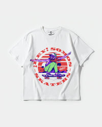 Camiseta Somos Skaters Big Front Oversize Basic Blanco