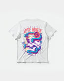 Camiseta Cubica Love Hurts Pocket Regular Blanco