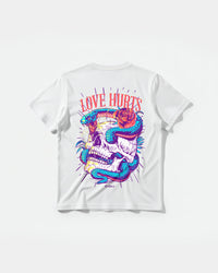 Camiseta Cubica Love Hurts Pocket Regular Blanco