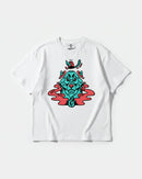 Camiseta Oso Con Gorro Big Front Oversize Basic Blanco